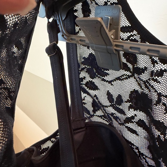 Torrid Black Lace One Piece Swimsuit size 2 - Picture 7 of 11